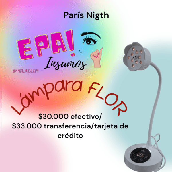 Lámpara Flor Uv (pre-curado) París Nigth
