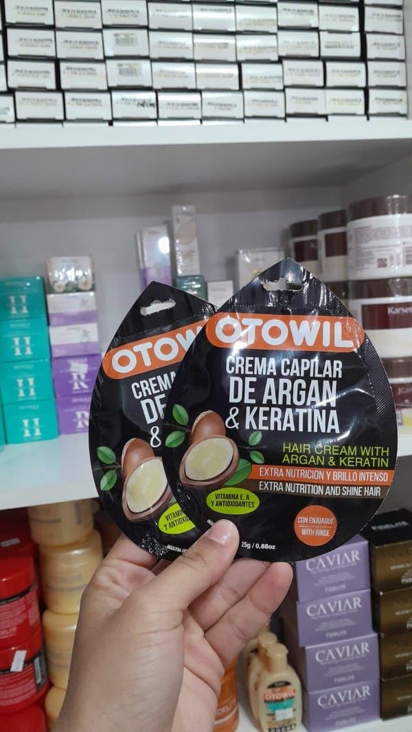 Crema capilar de Argan y keratina 25g