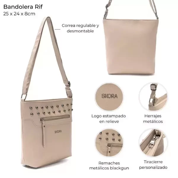 Bandolera Rif beige