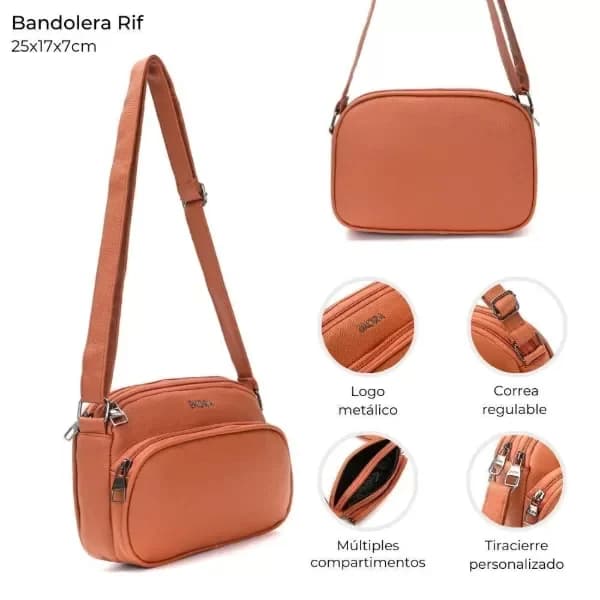 Bandolera Rif// SUELA / 3 cierres cod: 39869 2
