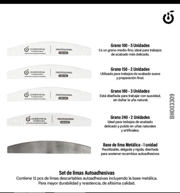 Set de limas autoadhesivas Cherimoya