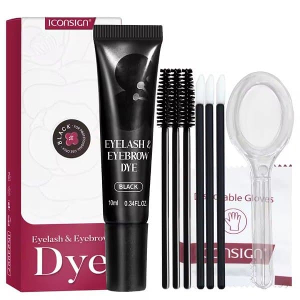 Tinte cejas/pestañas con accesorios BLACK(negro)