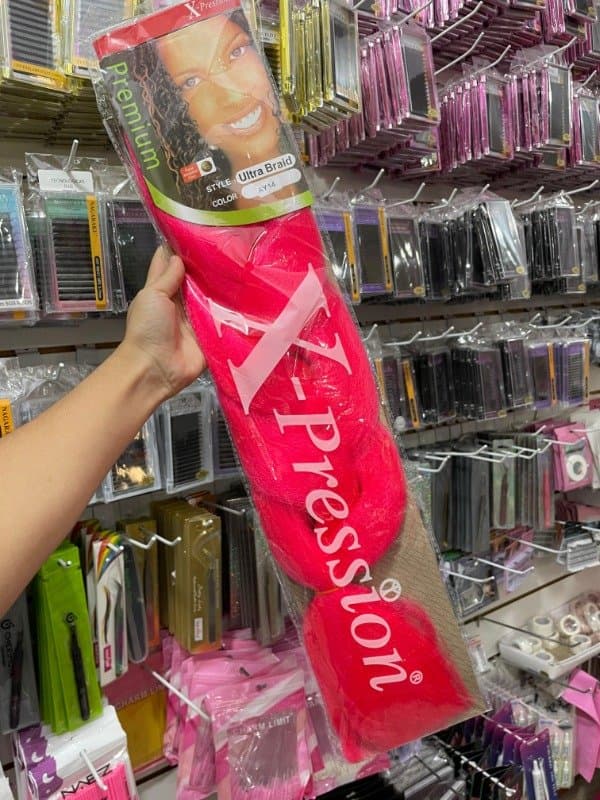 Pelo kanekalon Color rosa fluor AY14