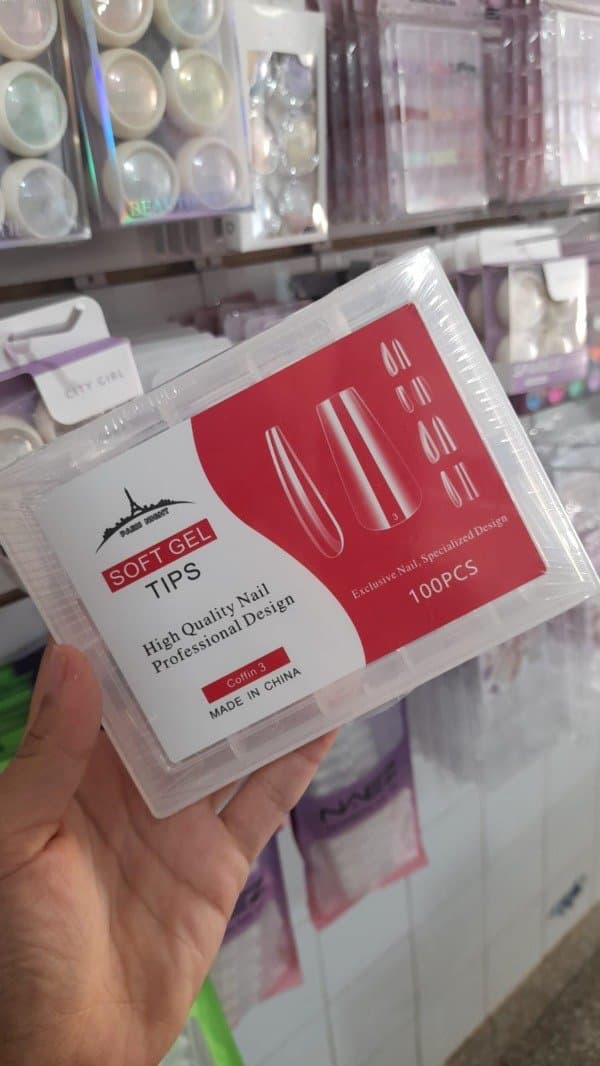 Tips coffin medida 3 PARIS NIGHT 100PCS
