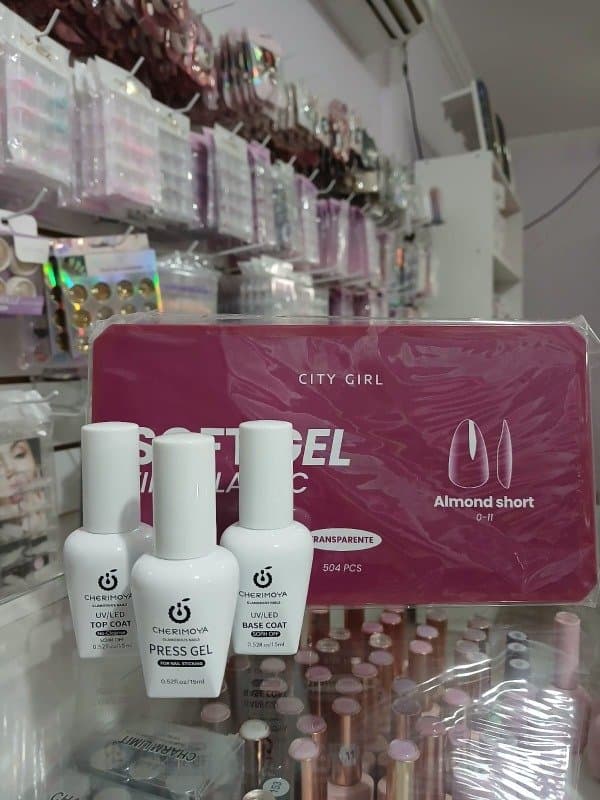 Kit SOFT GEL - TIPS ALMENDRA CORTO