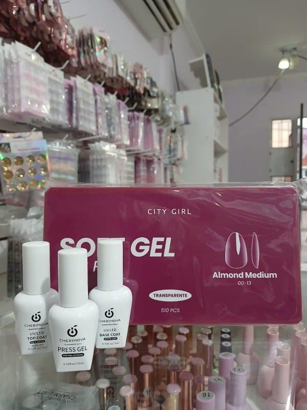 Kit SOFT GEL - TIPS ALMENDRA MEDIANO