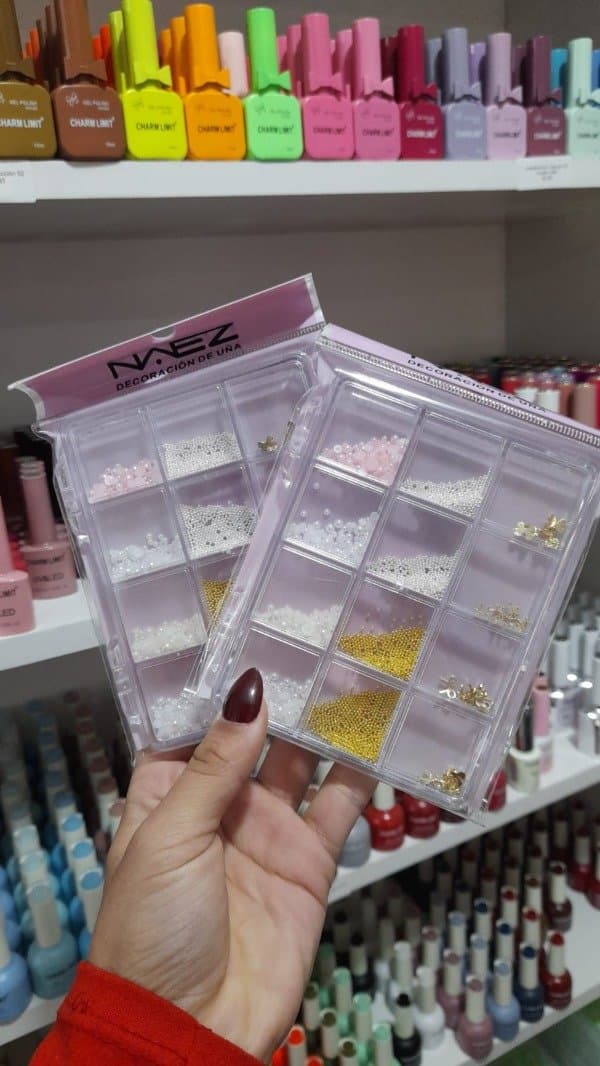 Deco media perla caviar y moños dorados Código1757 NAEZ