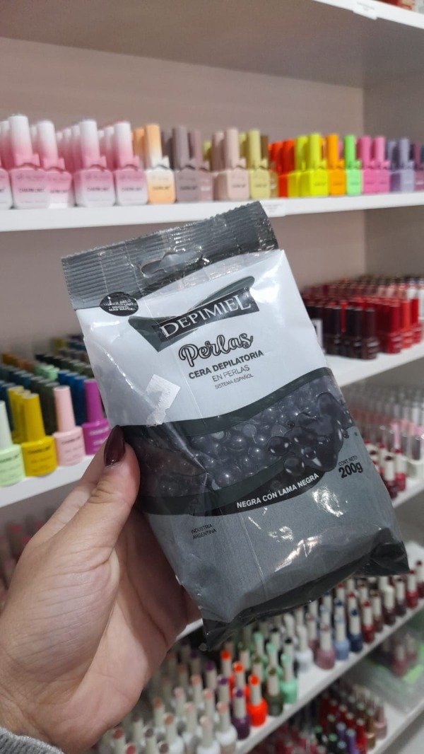 Cera Depilatoria en perla 200g de Lama negra  DEPIMIEL
