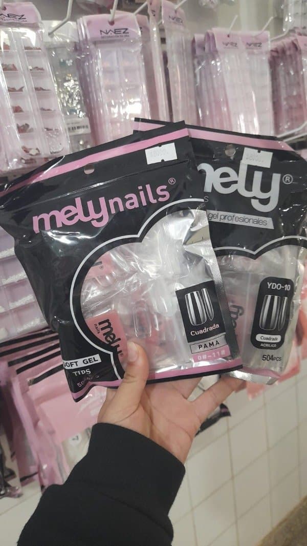 Tips cuadrados cristal MELY 504pcs
