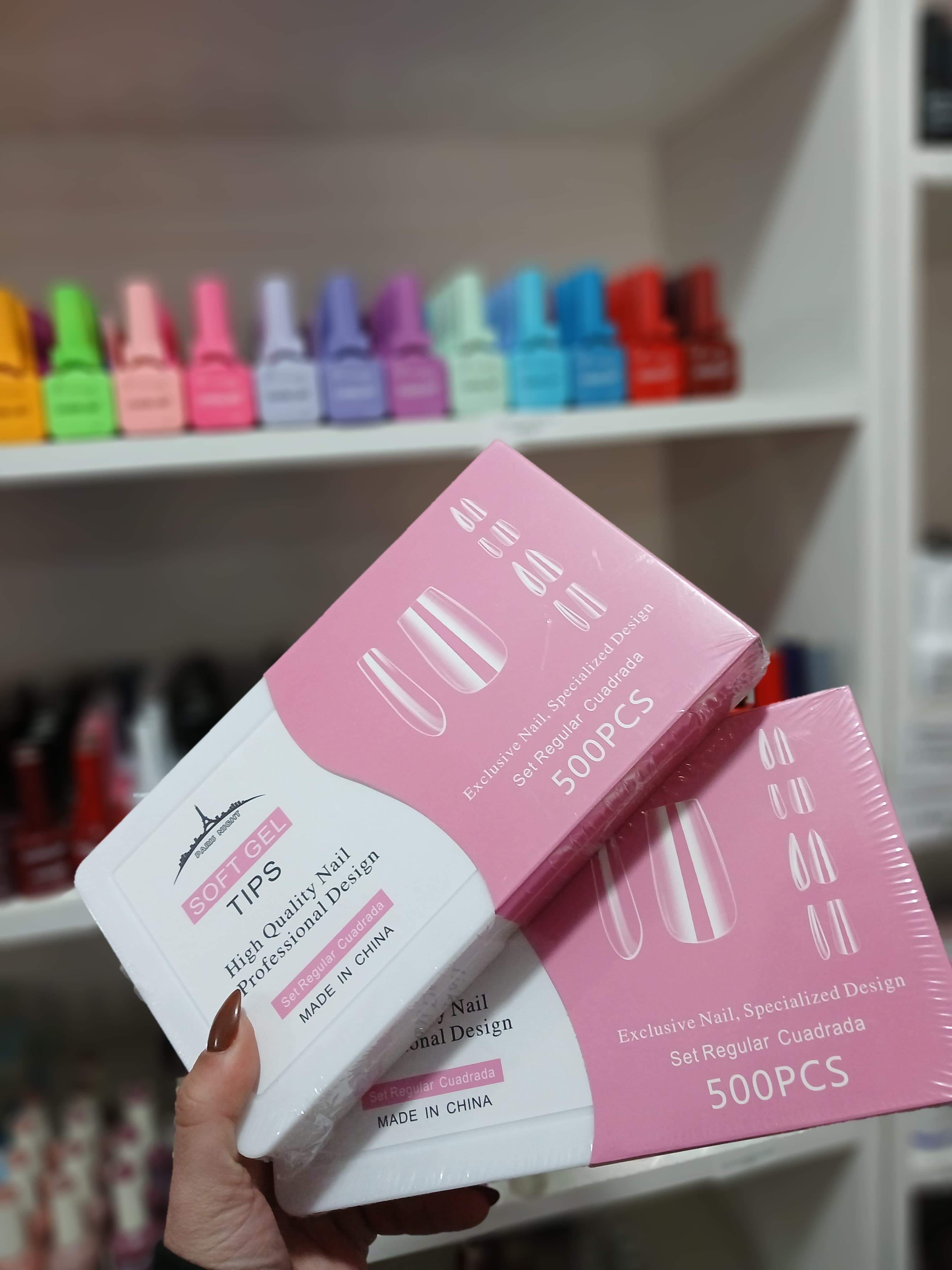 Tips Cuadrada Regular 500pcs PARIS NAGHT