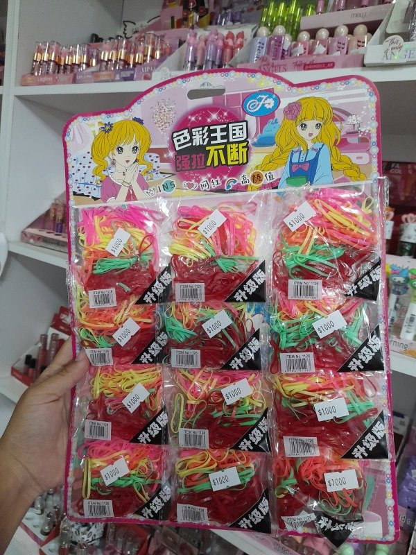 Gomitas para el pelo lisas colores varios por paquetito